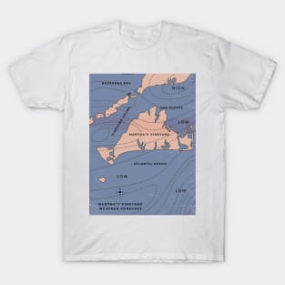 Martha's Vineyard weather map T-Shirt